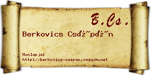Berkovics Csépán névjegykártya